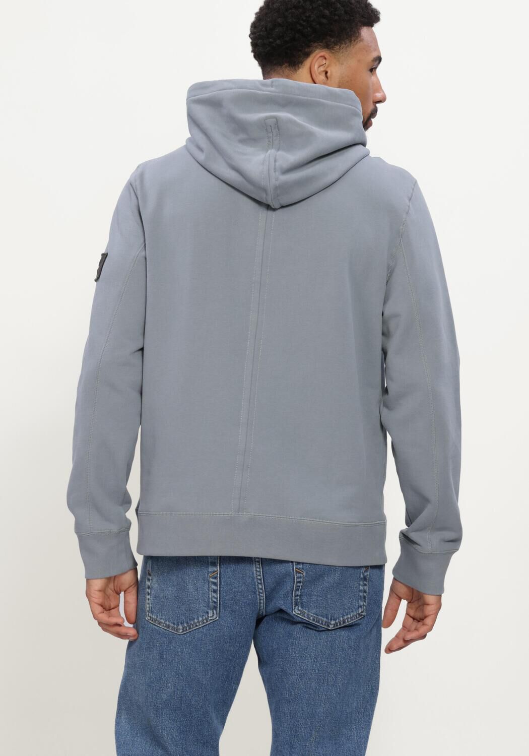 Grijze CALVIN KLEIN Trui LS EU 350TERRY BADGE HOODIE - large