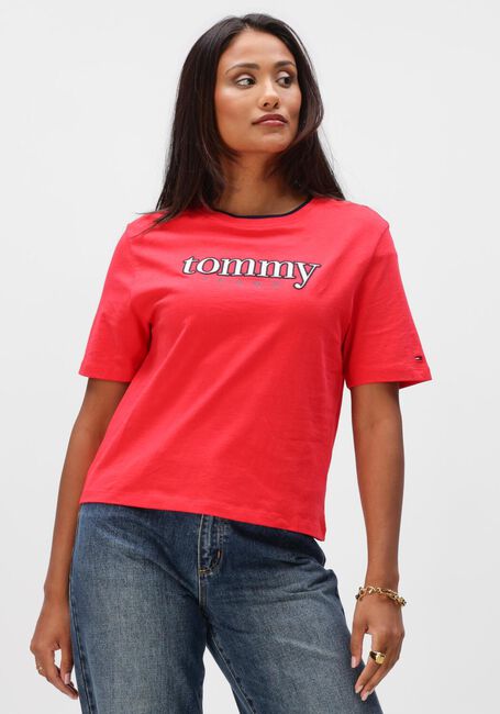 TOMMY JEANS T-shirt TJW BXY TOMMY APPLIQUE SS TEE en rouge - large