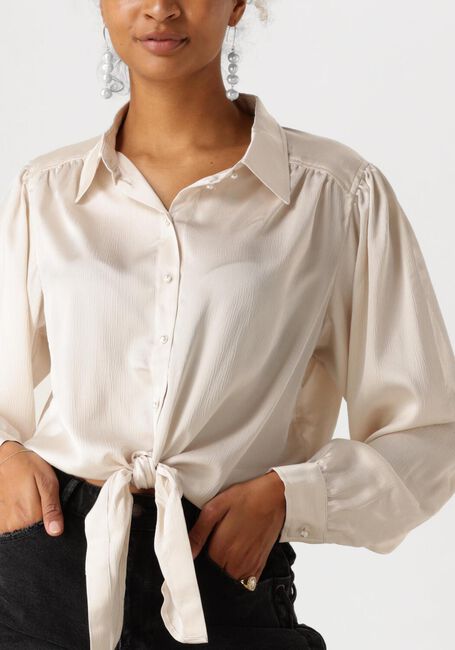 Ecru CATWALK JUNKIE  BUTTON UP BLOUSE WITH LASH - large