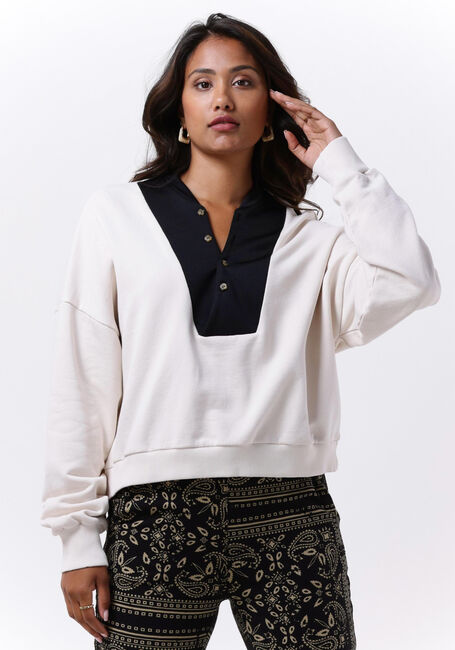10DAYS Pull BUTTONED BIB SWEATER en beige - large