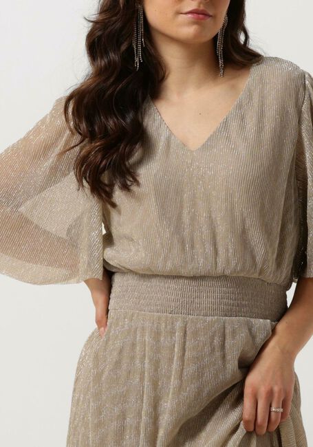Beige MINUS Maxi jurk MAVENA V-NECK MAXI DRESS - large