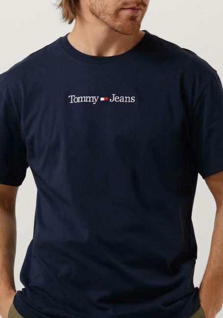 Donkerblauwe TOMMY JEANS T-shirt TJM CLASSIC LINEAR LOGO TEE - large