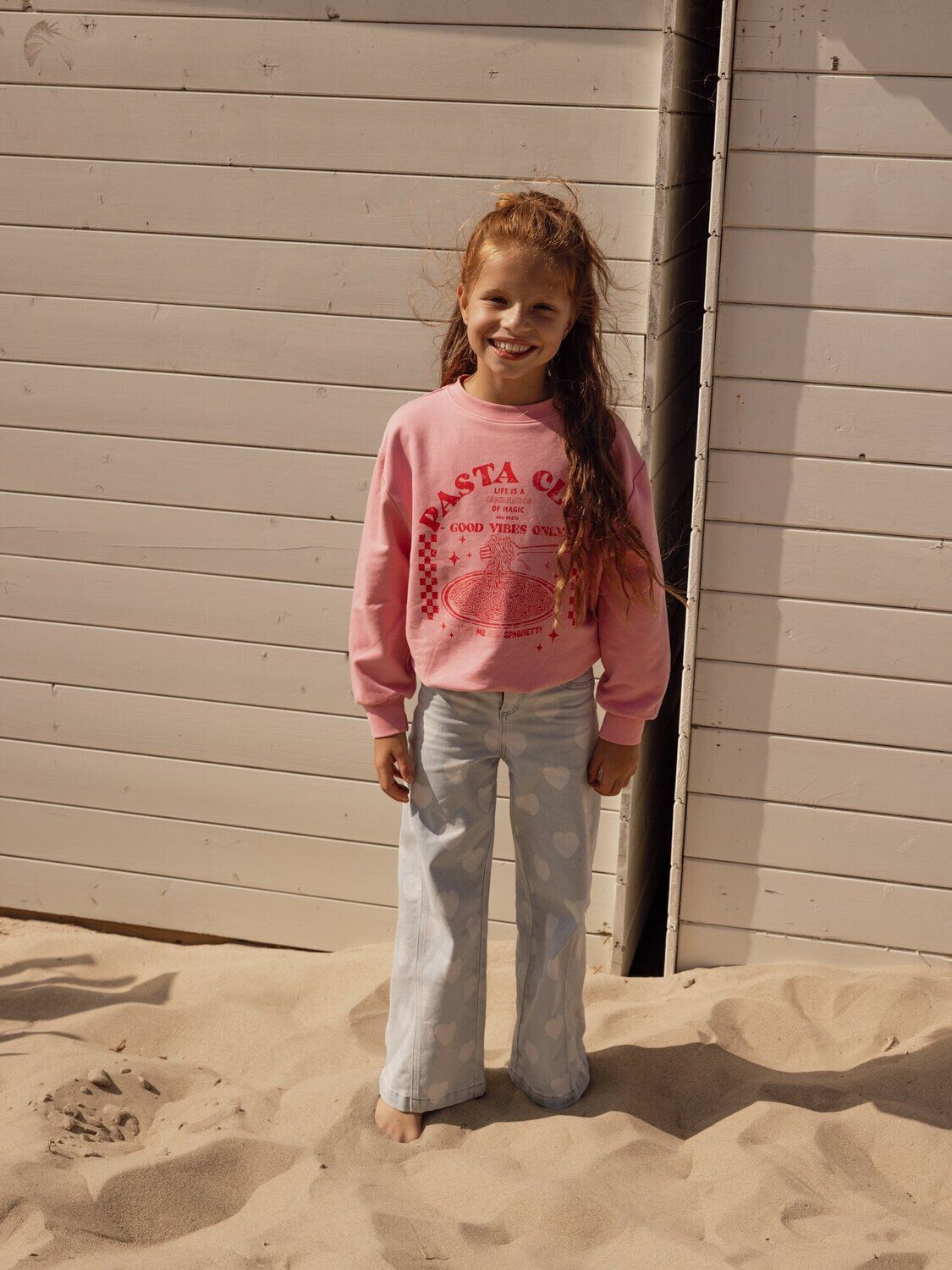 Lichtblauwe LOOXS Little Wide jeans 2611-7626 - large