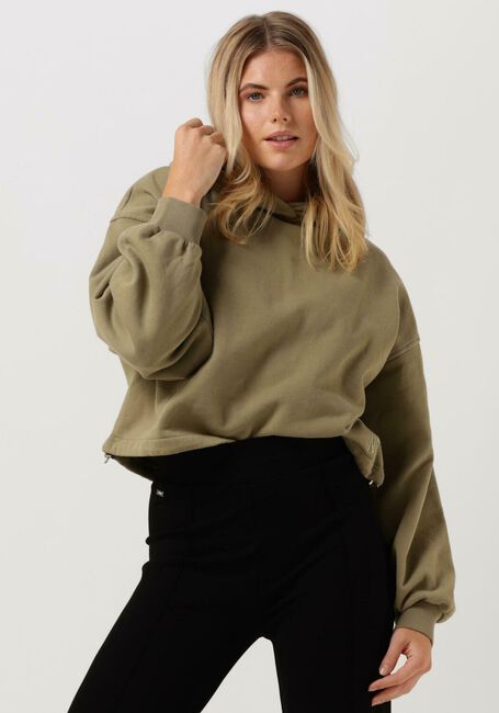 LUNE ACTIVE Pull NOMI DRAWSTRING HOODIE en vert - large