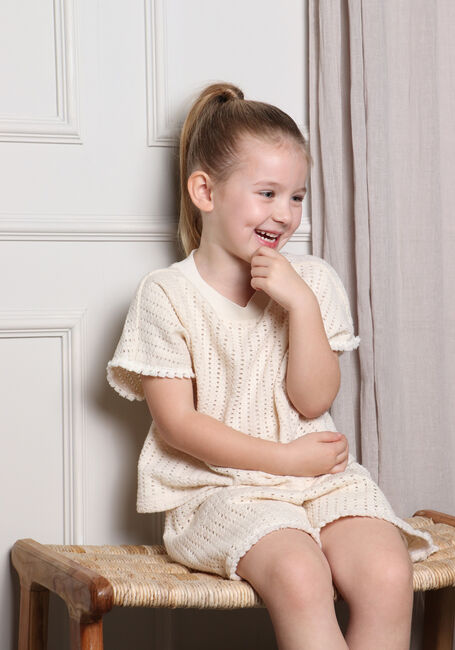 NOBELL Haut KAWAI CROCHET KNIT TOP Écru - large