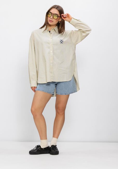 CALVIN KLEIN Pantalon courts HI RISE A-LINE SHORT COASTAL LIG Bleu clair - large