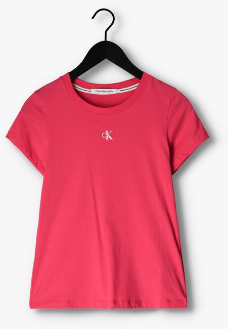 CALVIN KLEIN T-shirt MICRO MONOLOGO SLIM FIT TEE en rose - large