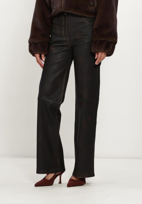 STUDIO AR Pantalon RENITA VINTAGE STRETCH PLONGE en marron - large