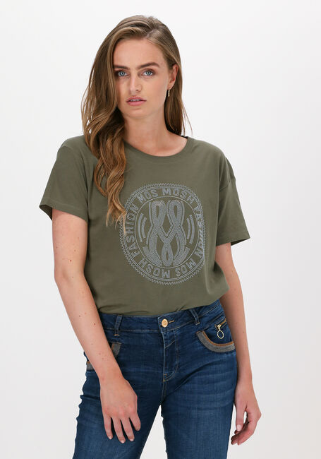 MOS MOSH T-shirt LEAH HOLI O-SS TEE en vert - large