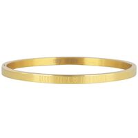 Gouden MY JEWELLERY Armband DROOM GROTER, LACH HARDER BANG - medium