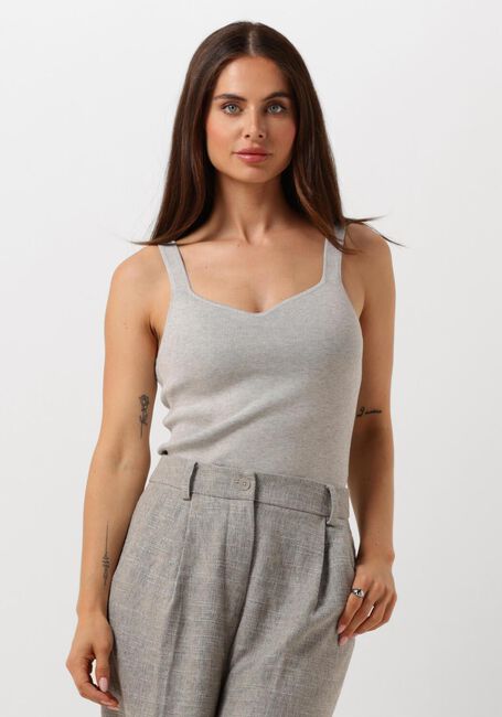 NEO NOIR Haut HANORA KNIT TOP en gris - large