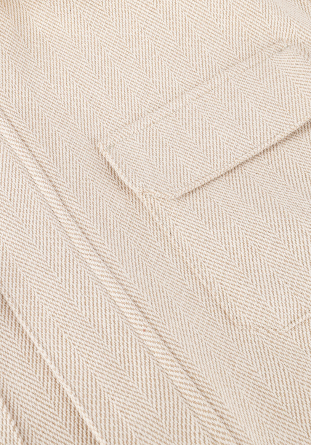 PROFUOMO Surchemise OVERSHIRT ZIP HERRINGBONE &Eacute;cru - large