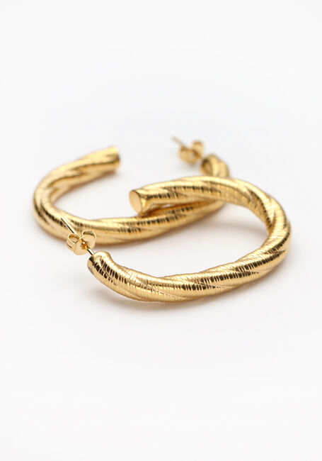 NOTRE-V Boucles d'oreilles OORBELLEN GROOT GEDRAAID Doré - large