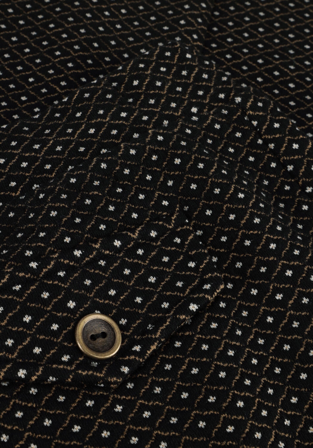 SUMMUM Pantalon &eacute;vas&eacute; FLARED PANTS MINI PATTERN JACQUARD en noir - large