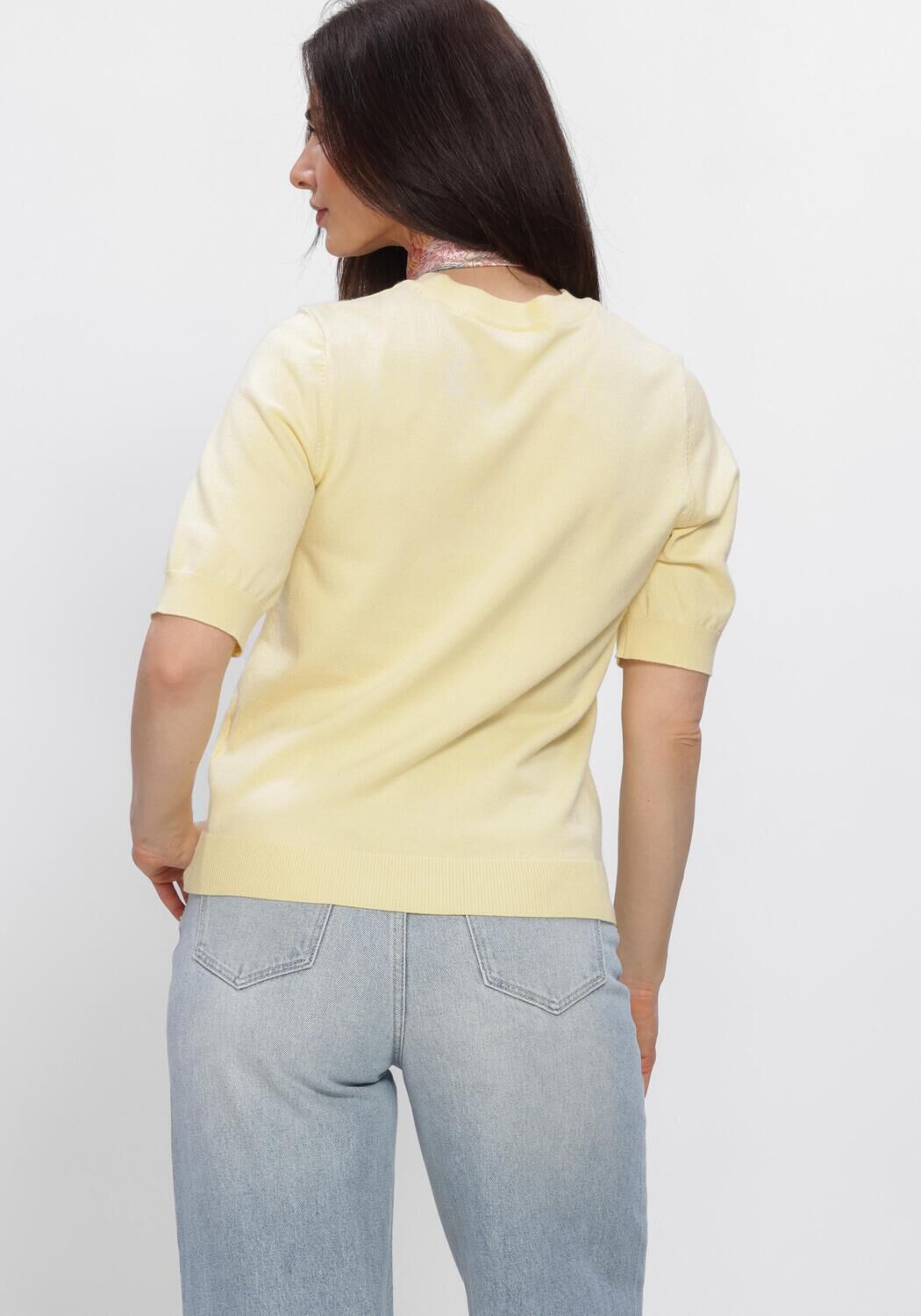Y.A.S. Haut YASLENA SS KNIT PULLOVER S. NOOS en jaune - large