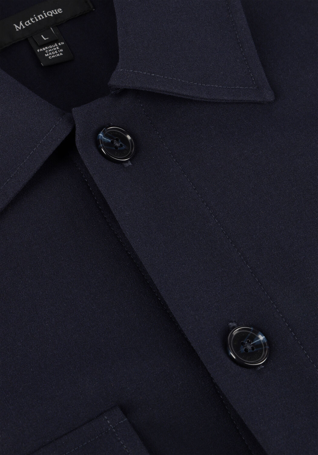 Donkerblauwe MATINIQUE Overshirt MADAMO - large