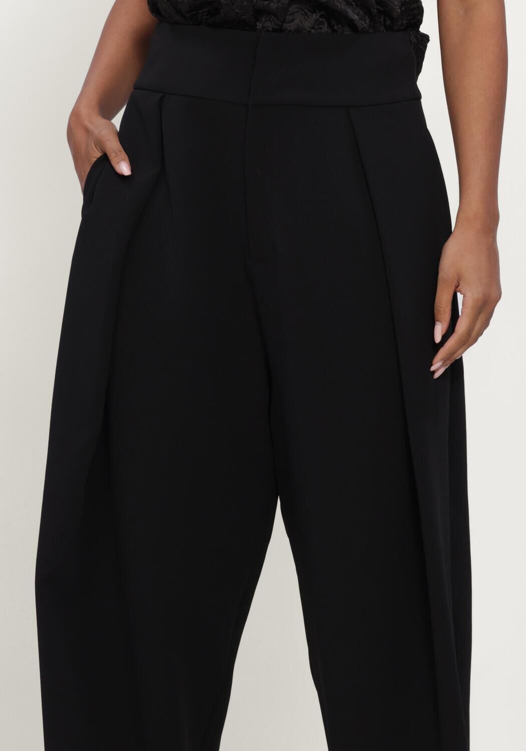 Zwarte NOTRE-V Wijde broek NV-ISABEAU - large