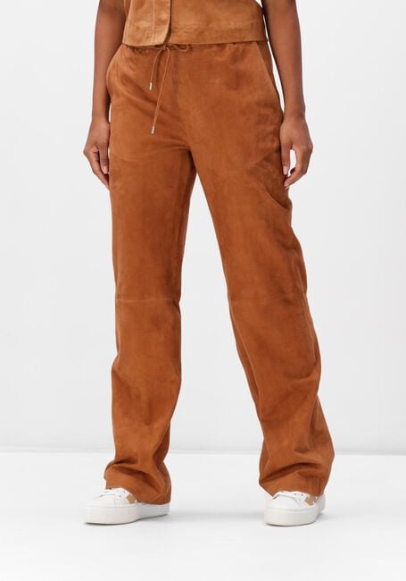 IBANA Pantalon large PANNA SUEDE en cognac - large