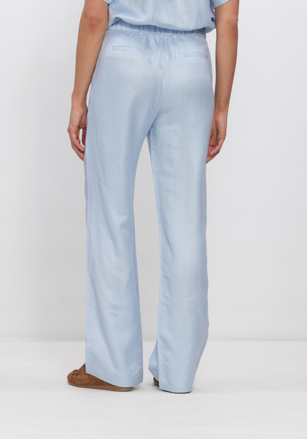 MINUS Pantalon MSSABBI LINEN PANT en bleu - large