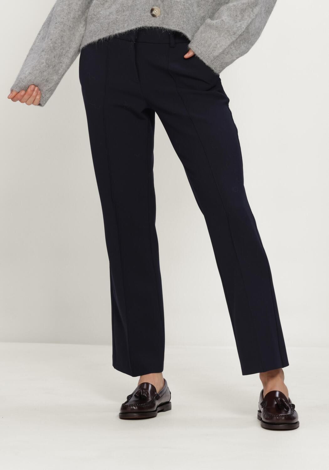 CAMBIO FARAH WOOL SUBSTITUTE DOUBLE Pantalons Bleu fonc&eacute; - large