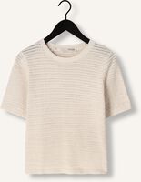 SELECTED WOMEN T-shirt SLFVINNA SS STRUCTURE KNIT O-NECK Écru SELECTED WOMEN T-shirt SLFVINNA SS STRUCTURE KNIT O-NECK Écru - medium