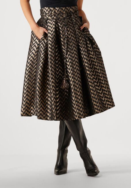 DEA KUDIBAL Jupe midi ALBI en or - large