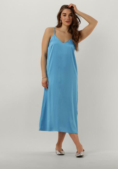 Lichtblauwe ENVII Midi jurk ENLIMA SL SLIP DRESS - large