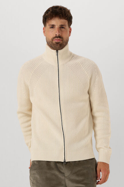 FORÉT Gilet DELTA WOOL ZIP KNIT Écru - large