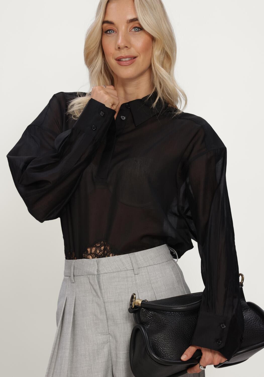 Zwarte COPENHAGEN MUSE  CMDOLLY-SHIRT - large