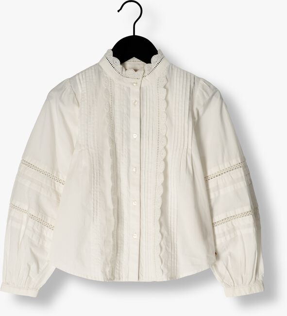 SCOTCH & SODA Blouse LONG-SLEEVED BRODERIE ANGLAISE DETAIL SHIRT Blanc - large