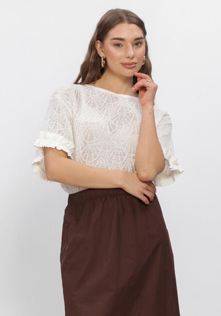 SUMMUM TOP OPEN JAQUARD Hauts & T-shirts Blanc - large