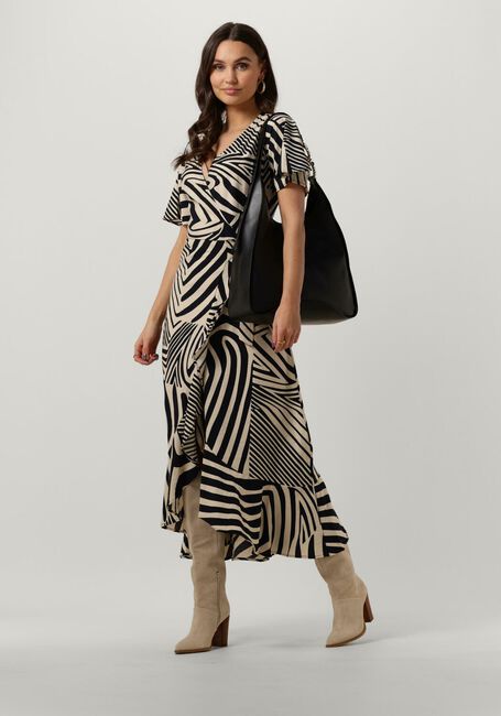 Zwarte OBJECT Midi jurk OBJFALINE SS WRAP LONG DRESS Zwarte OBJECT Midi jurk OBJFALINE SS WRAP LONG DRESS - large