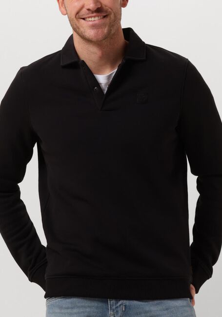 PME LEGEND HALF BUTTON COLLAR SOFT BRUSHED FLEECE Pulls & Gilets en noir - large