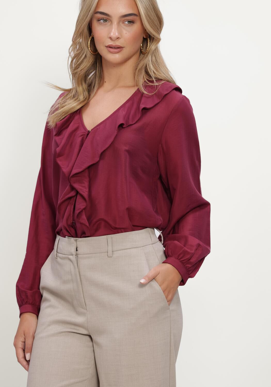 Bordeaux MSCH COPENHAGEN  MSCHISRA SHIRT - large