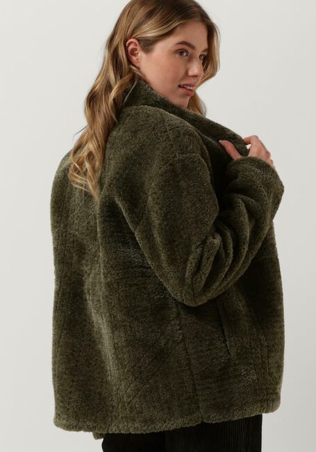 ANOTHER LABEL Manteau Teddy AVA JACKET en vert - large