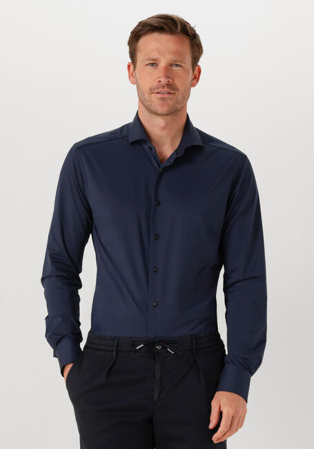 Donkerblauwe XACUS Klassiek overhemd ACTIVE SHIRT 558ML - large