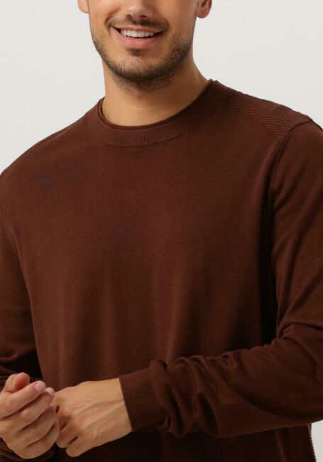 VANGUARD Pull CREWNECK COTTON MODAL en marron - large
