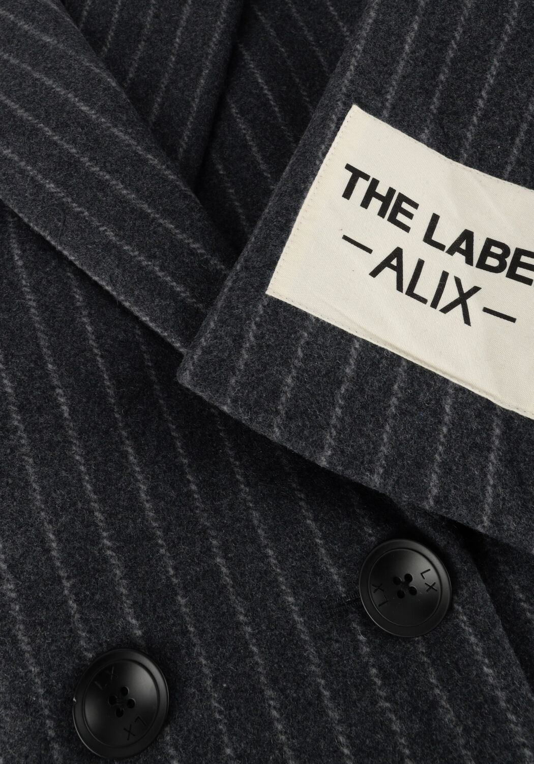 ALIX THE LABEL Manteau LADIES WOVEN PINSTRIPE CROPPED COAT Gris fonc&eacute; - large