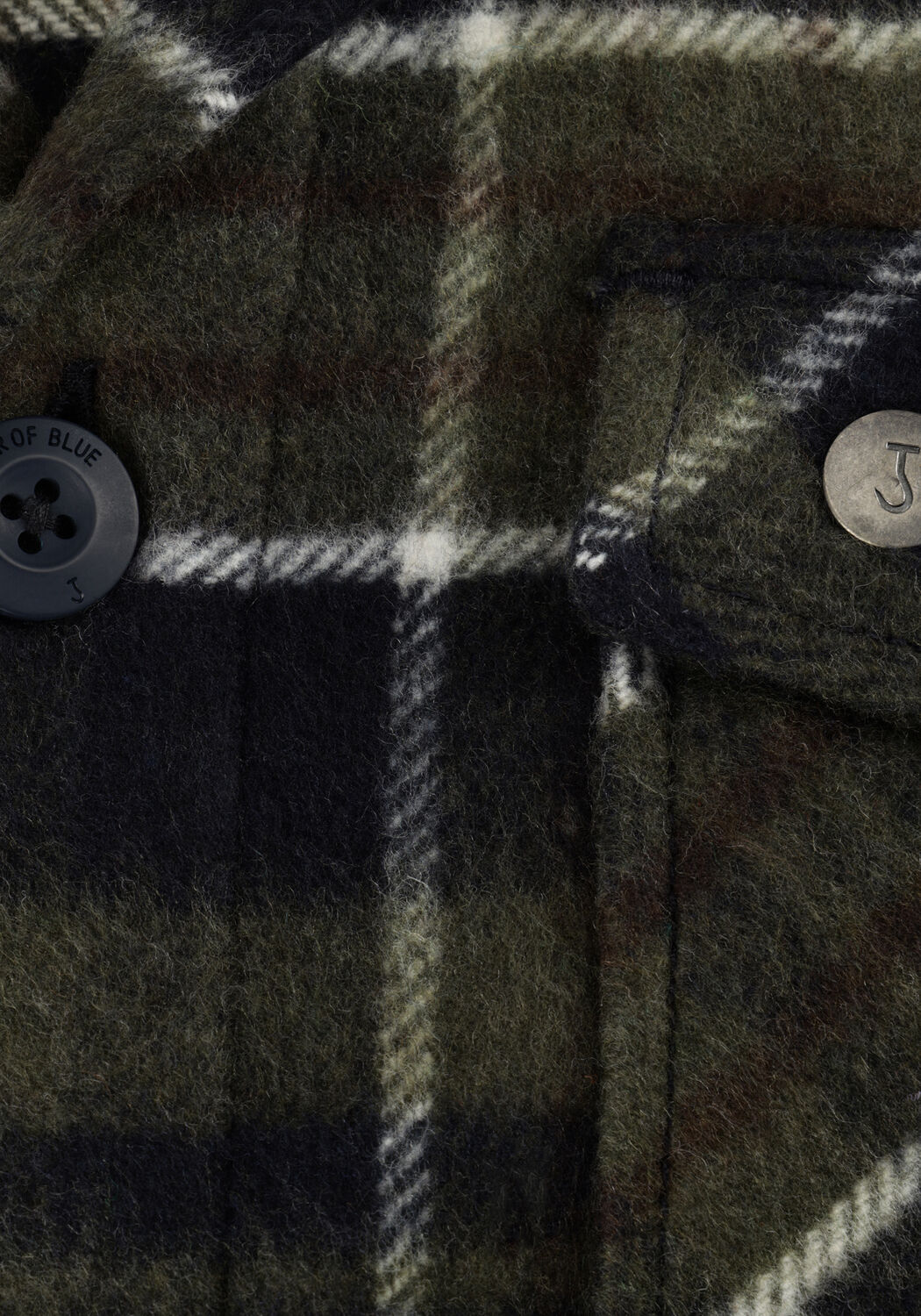 Groene BUTCHER OF BLUE Overshirt SATURN MK.2 CHECK OVERSHIRT - large