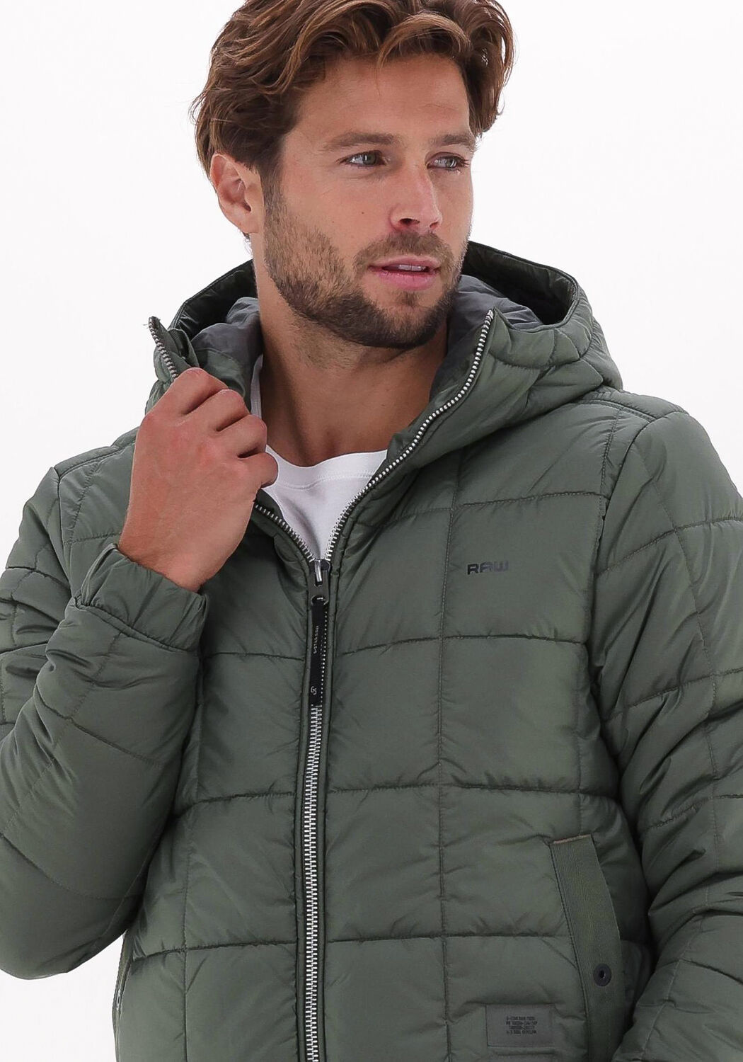 G STAR RAW Veste matelasse MEEFIC SQR QUILTED HDD JKT en vert Omoda