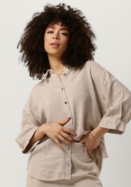 Zand MSCH COPENHAGEN  MSCHJOVENE GINIA 3/4 SHIRT - large