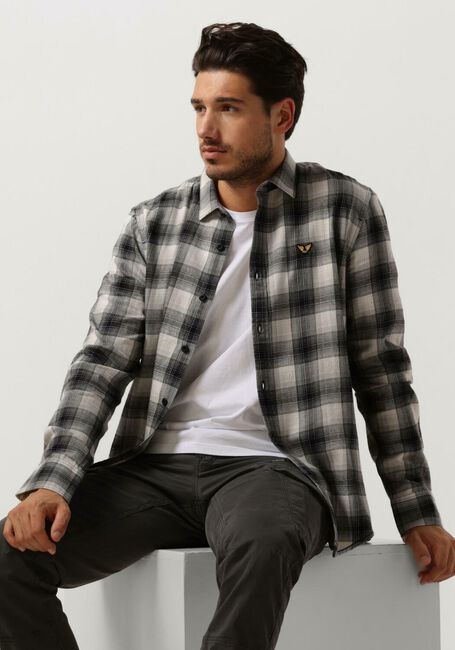 PME LEGEND Chemise décontracté LONG SLEEVE SHIRT CTN TWILL CHECK en gris - large