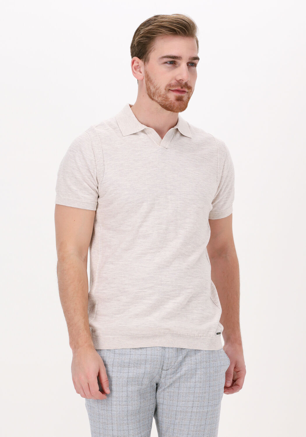 witte dstrezzed polo polo s s melange slub