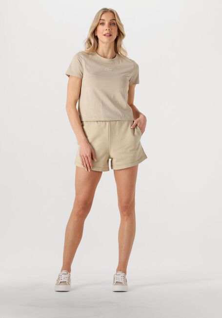 Beige CALVIN KLEIN Broeken/jumpsuits PLACED INSTITUTIONAL SHORT - large