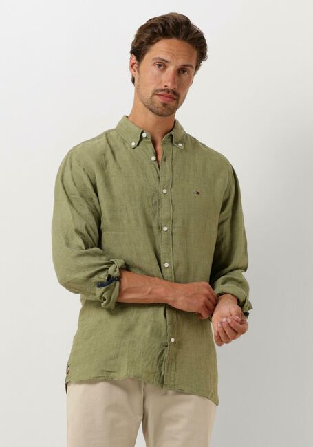 TOMMY HILFIGER Chemise décontracté PIGMENT DYED LI SOLID RF SHIRT Olive - large