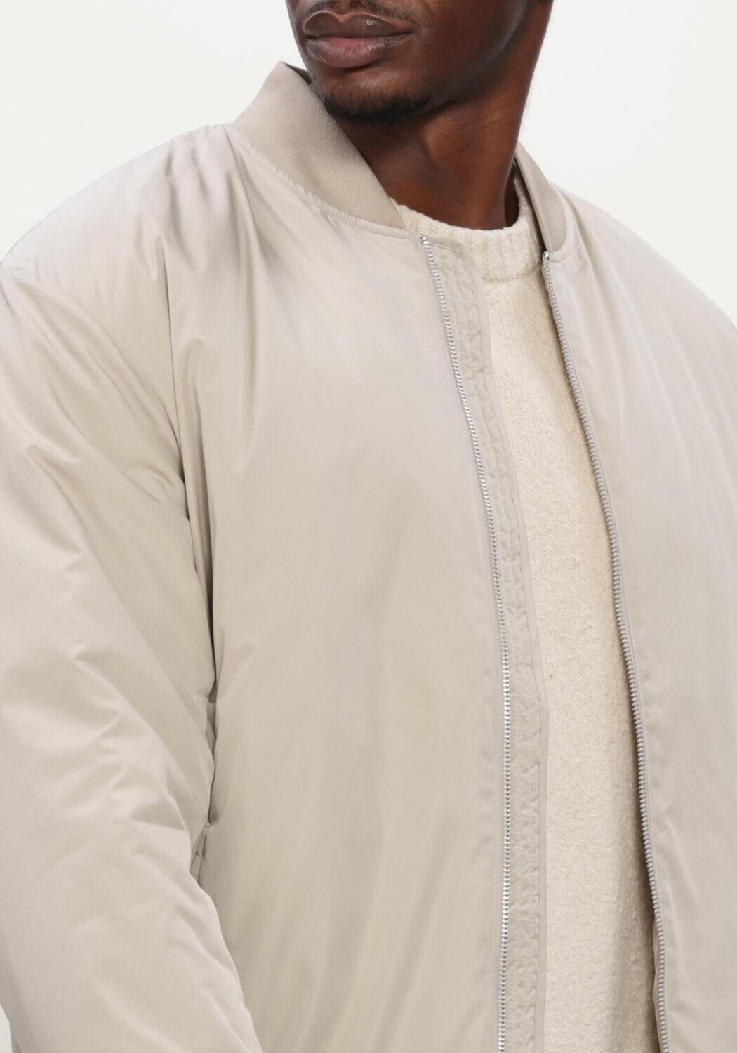 Beige SELECTED MEN Jack SLMCHARLES BOMBER JKT - large