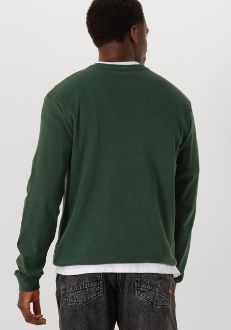 CALVIN KLEIN Pull LS WAFFLE BADGE CREWNK TEE Vert foncé - large