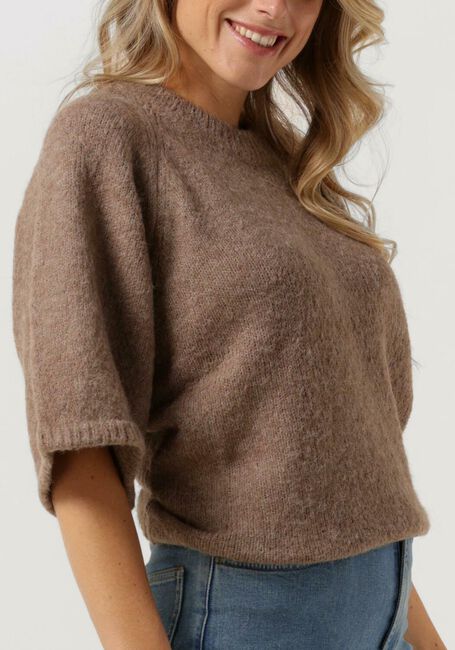 Taupe CO'COUTURE Trui MOTO SHORTIE KNIT - large