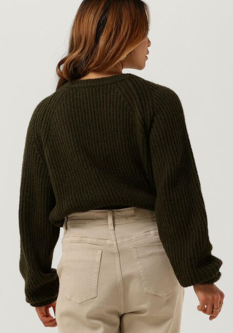 Groene NOTRE-V Trui KNIT BUTTON NV-AZRA - large