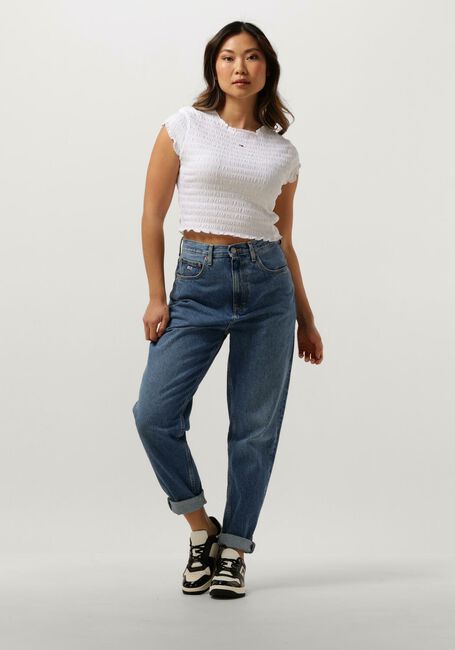 TOMMY JEANS Haut TJW SLIM SMOCK TEE en blanc - large
